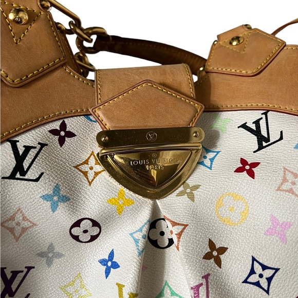 LOUIS VUITTON Authentic Multi Color Ursula Bag Purse Satchel Tote - Picture 10 of 13